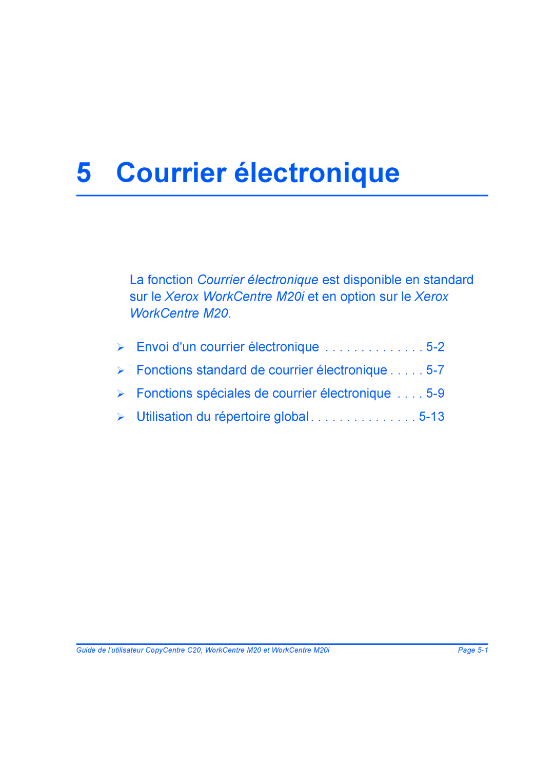 Xerox 604E07780 manual Courrier électronique 