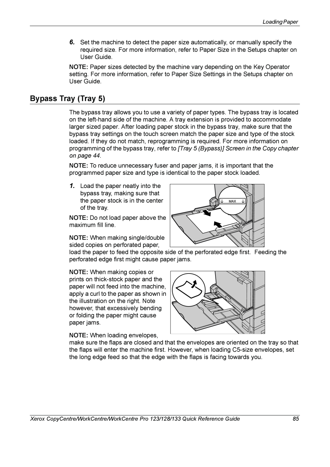 Xerox 604P18037 manual Bypass Tray Tray 