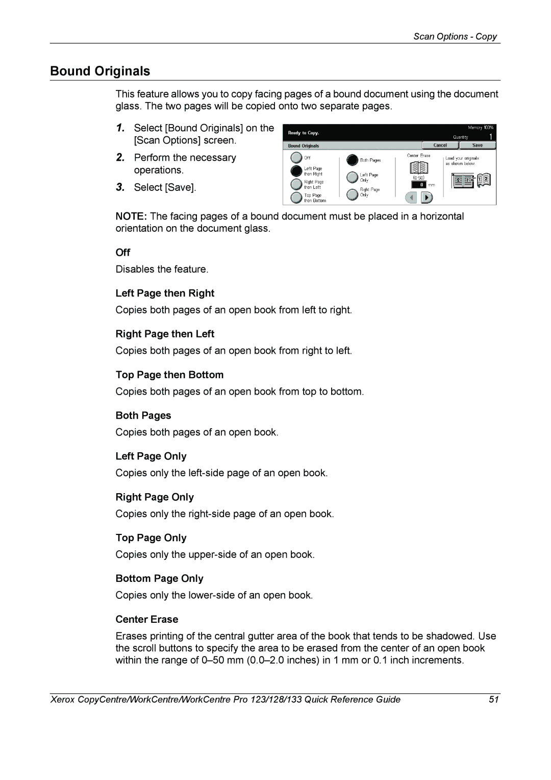 Xerox 604P18037 manual Bound Originals 