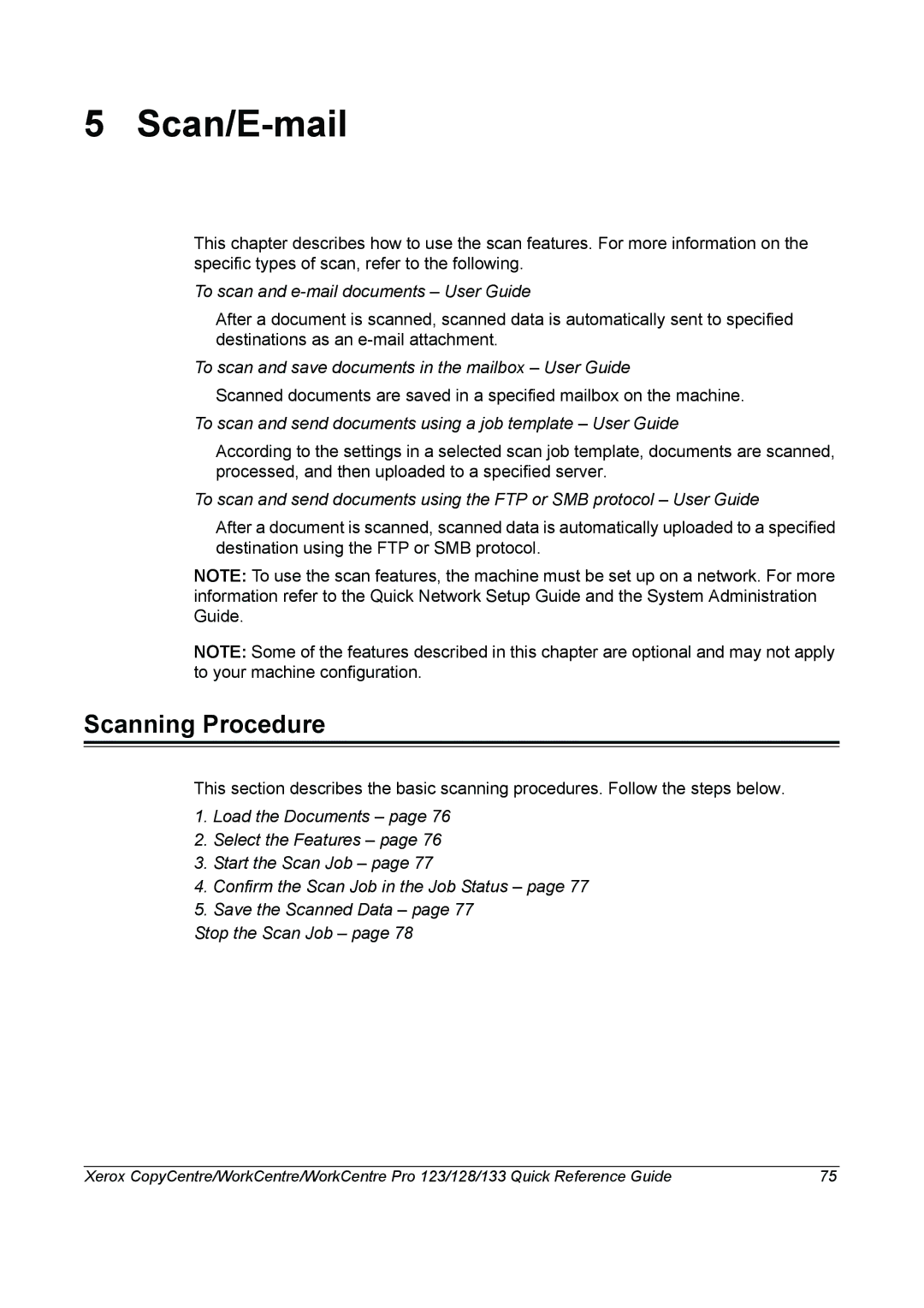 Xerox 604P18037 manual Scan/E-mail, Scanning Procedure 