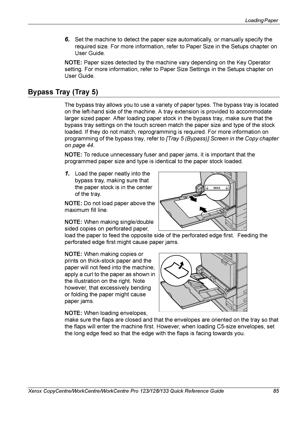 Xerox 604P18037 manual Bypass Tray Tray 