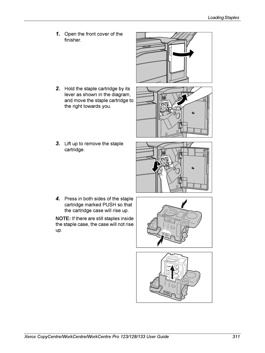 Xerox 604P18057 manual Loading Staples 