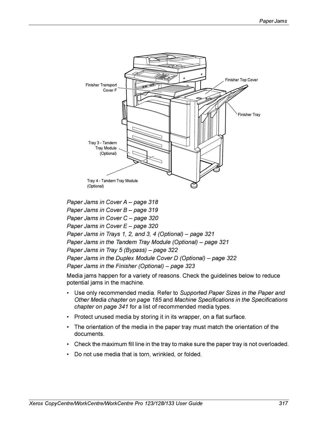 Xerox 604P18057 manual Paper Jams 