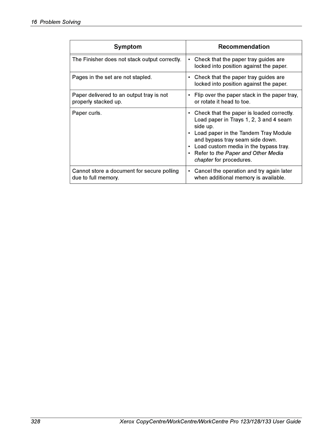 Xerox 604P18057 manual Refer to the Paper and Other Media 