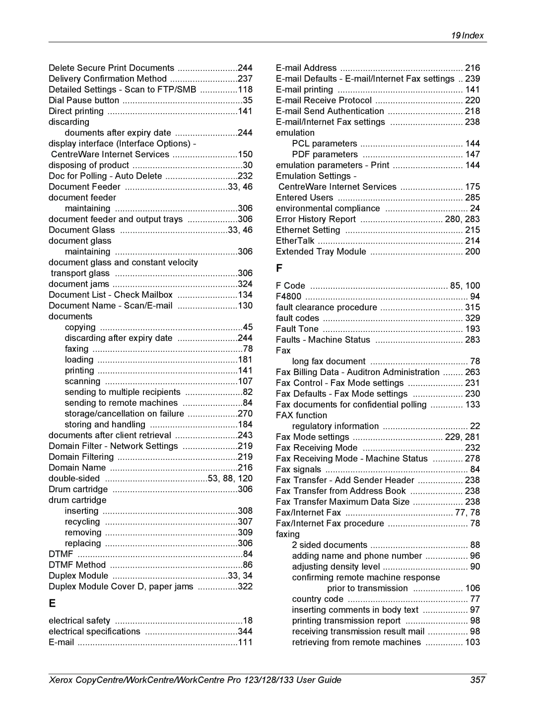 Xerox 604P18057 manual Discarding 