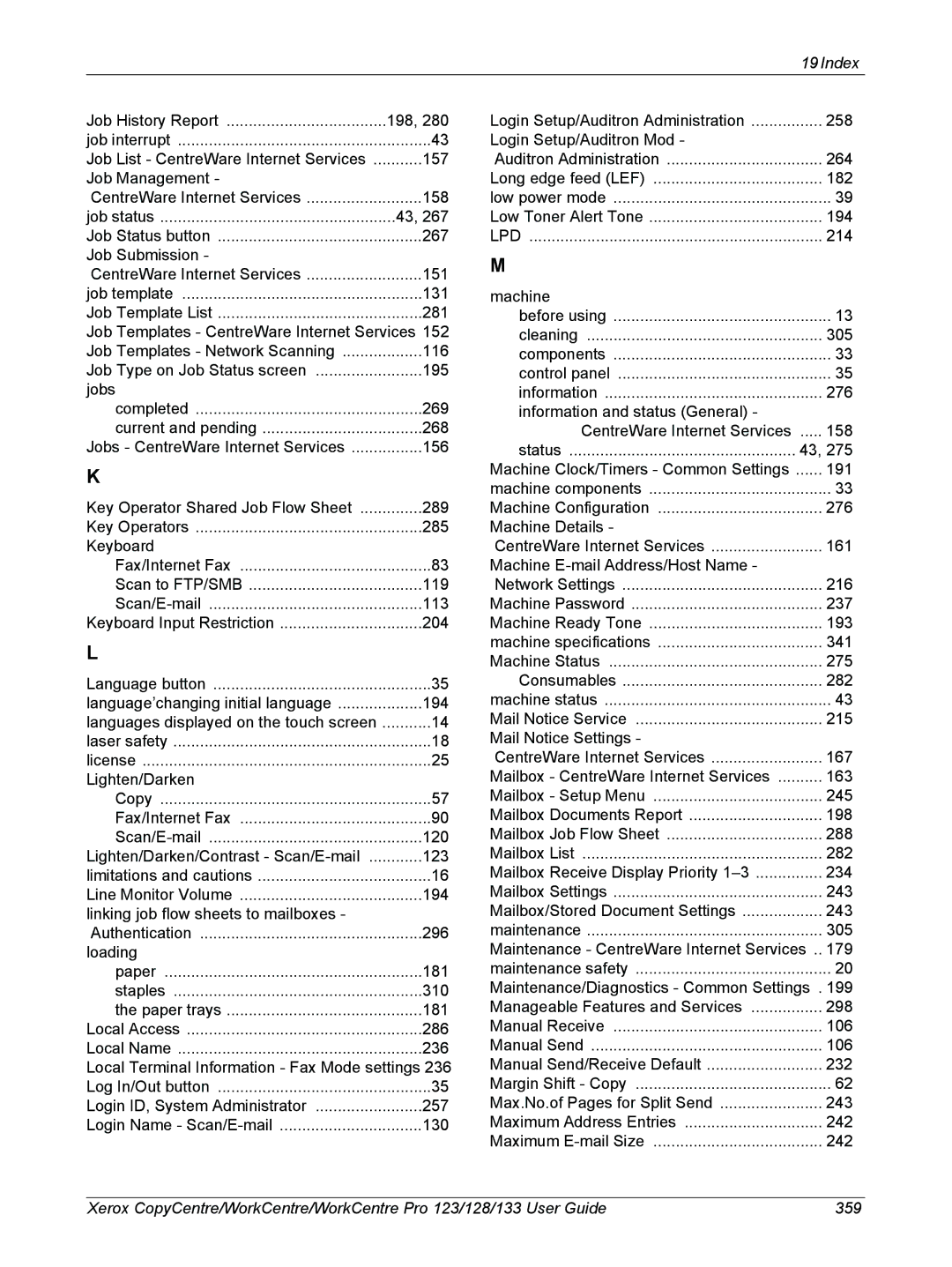 Xerox 604P18057 manual Job Management 