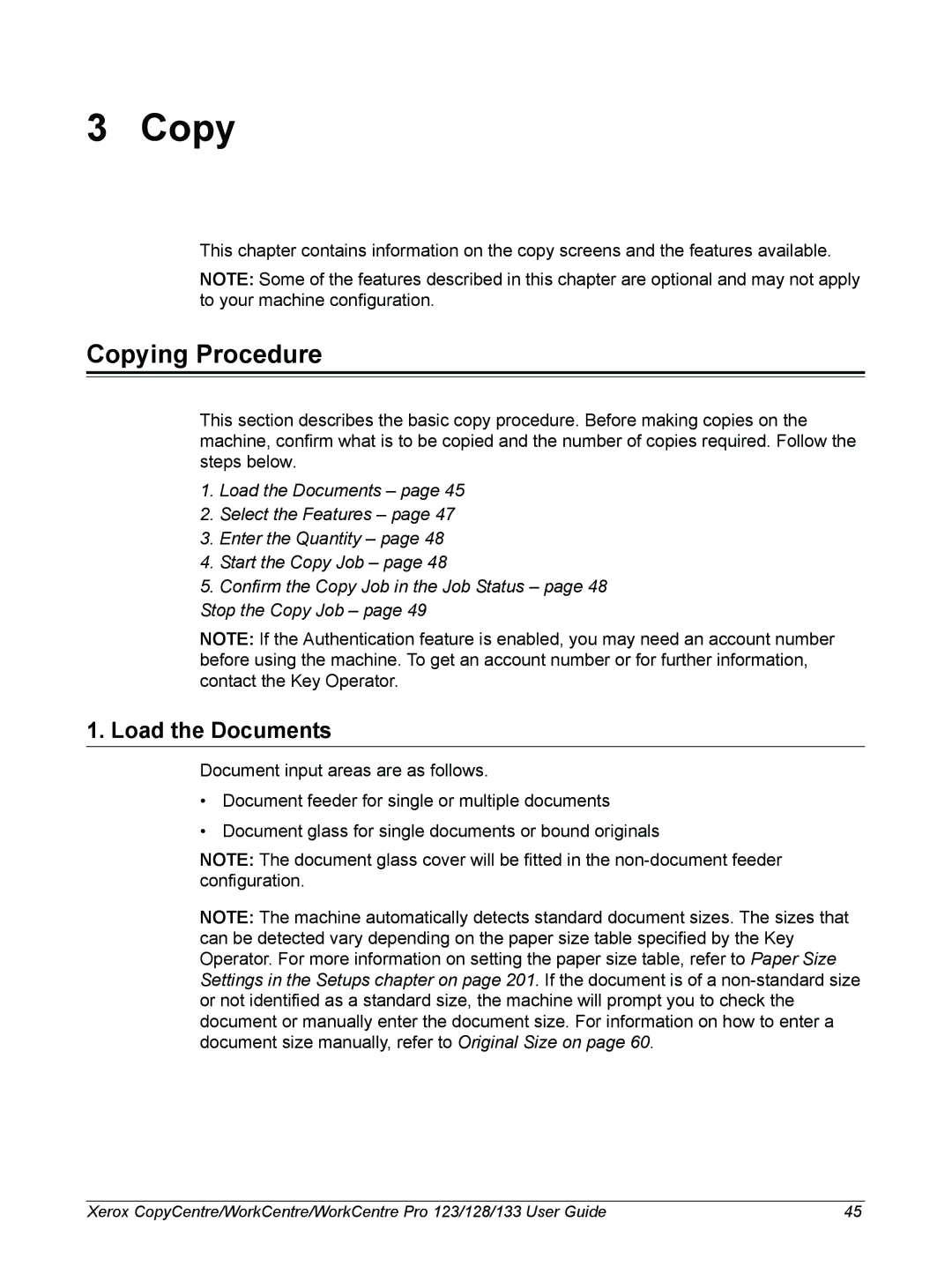 Xerox 604P18057 manual Copying Procedure, Load the Documents 