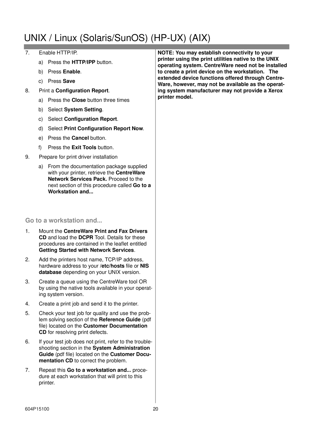 Xerox 604S14200 installation instructions 604P15100 