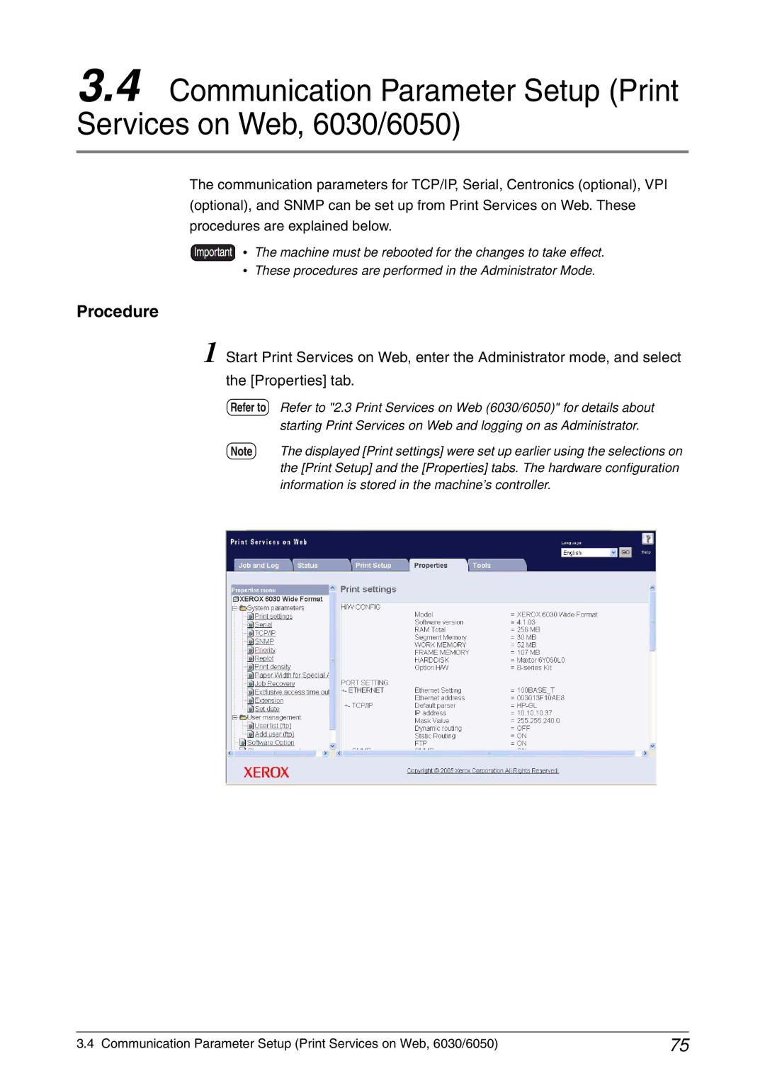 Xerox 6050A, 6030 manual Procedure 