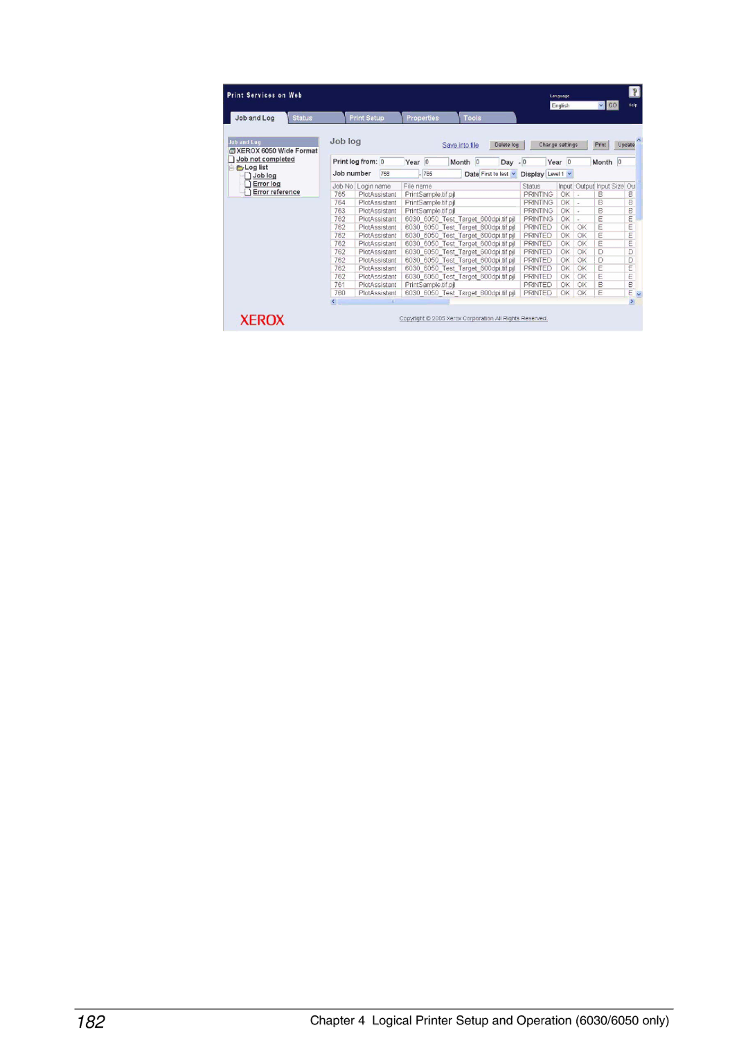 Xerox 6050A, 6030 manual 182 