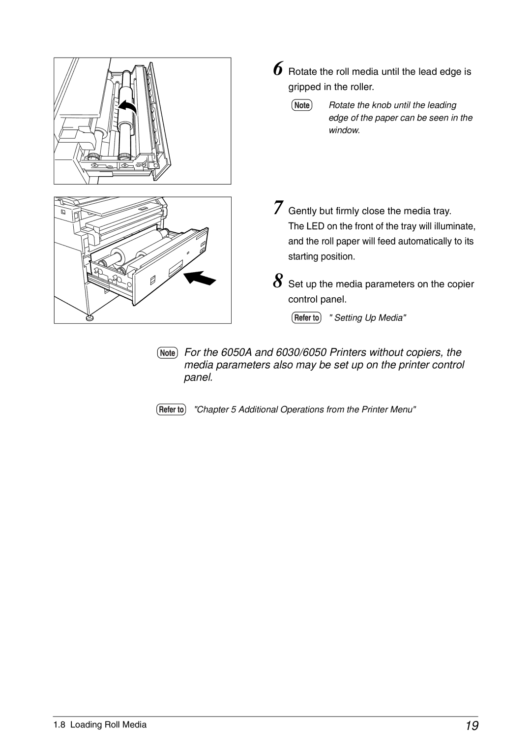 Xerox 6030, 6050A manual Setting Up Media 