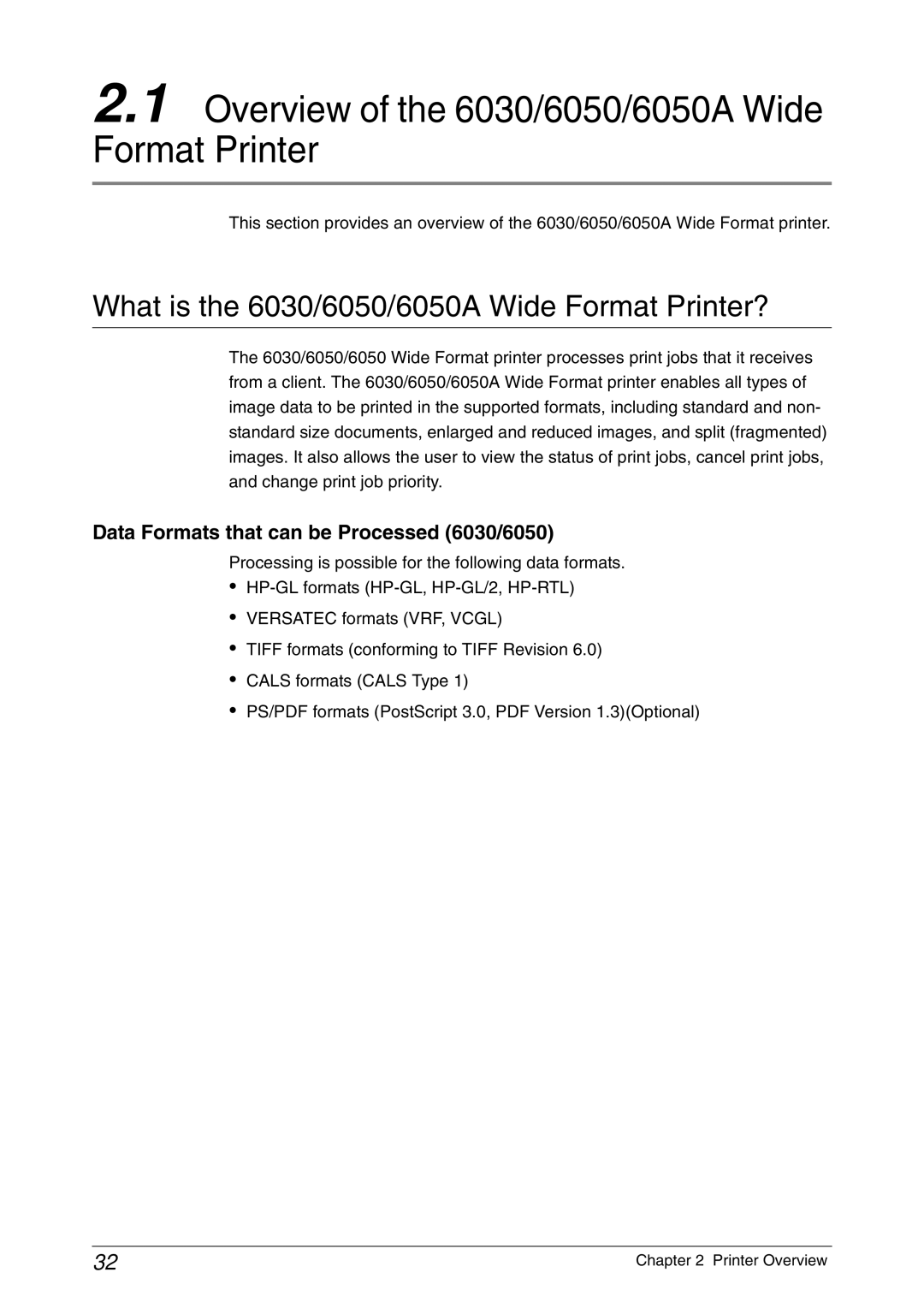 Xerox manual Overview of the 6030/6050/6050A Wide Format Printer, What is the 6030/6050/6050A Wide Format Printer? 