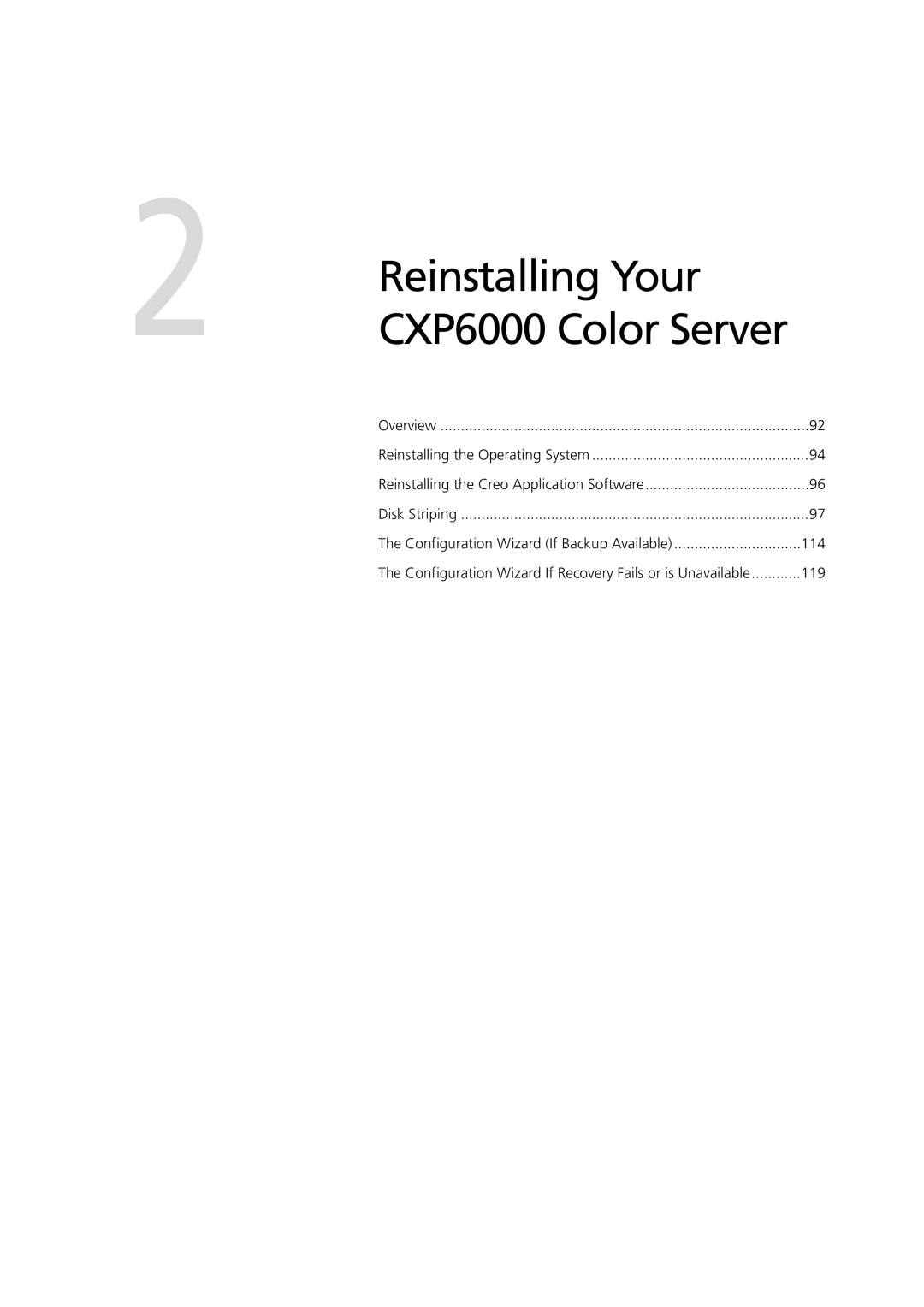 Xerox 6060 manual Reinstalling Your CXP6000 Color Server 