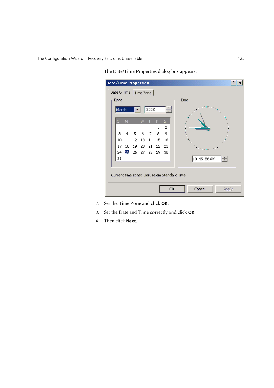 Xerox 6060 manual Configuration Wizard If Recovery Fails or is Unavailable 125 