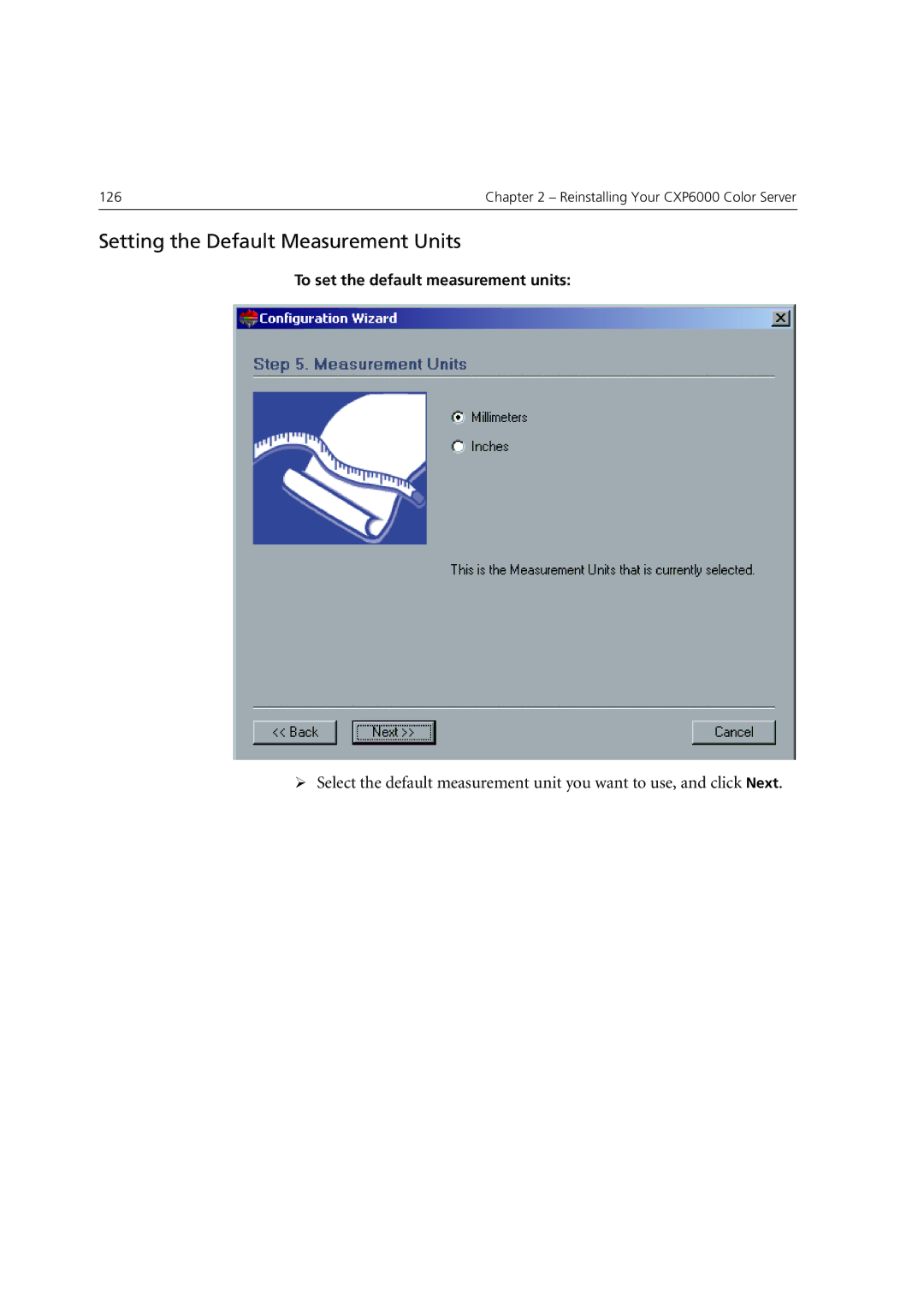 Xerox 6060 manual Setting the Default Measurement Units 