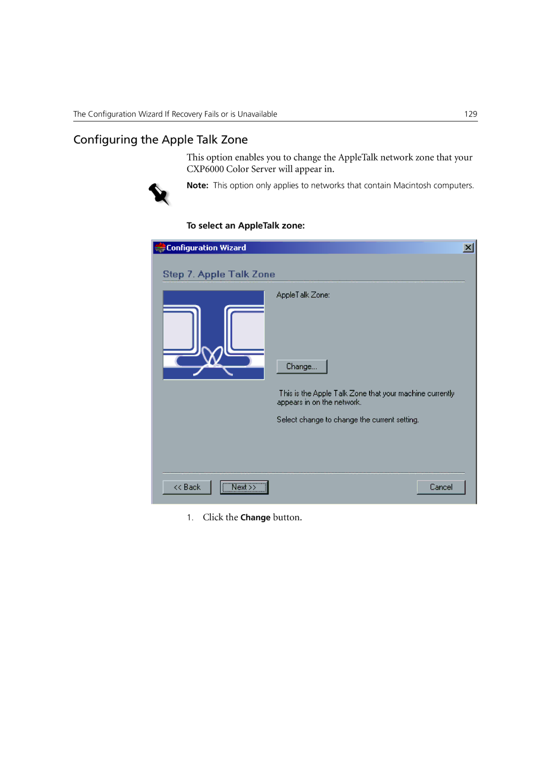 Xerox 6060 manual Configuring the Apple Talk Zone 