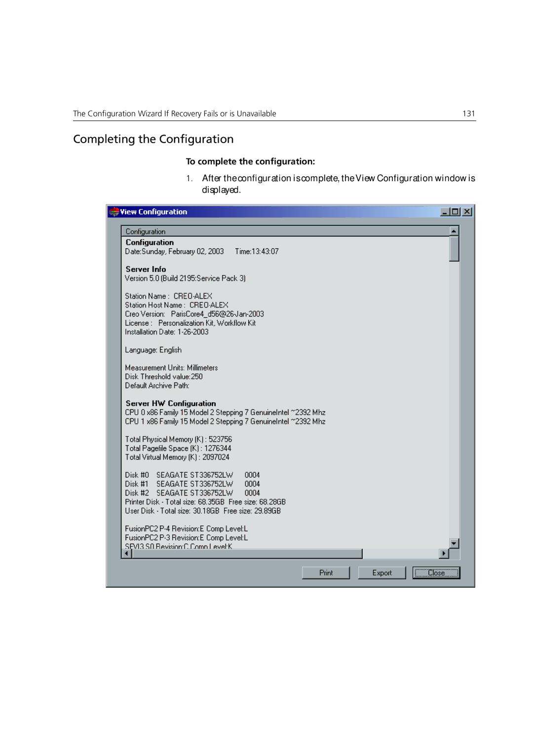 Xerox 6060 manual Completing the Configuration 