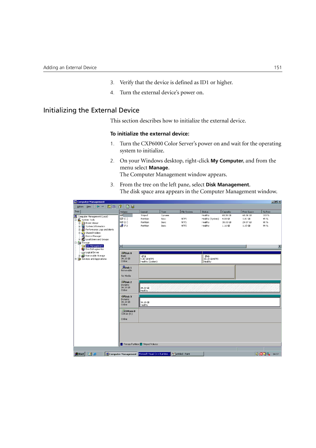 Xerox 6060 manual Initializing the External Device 