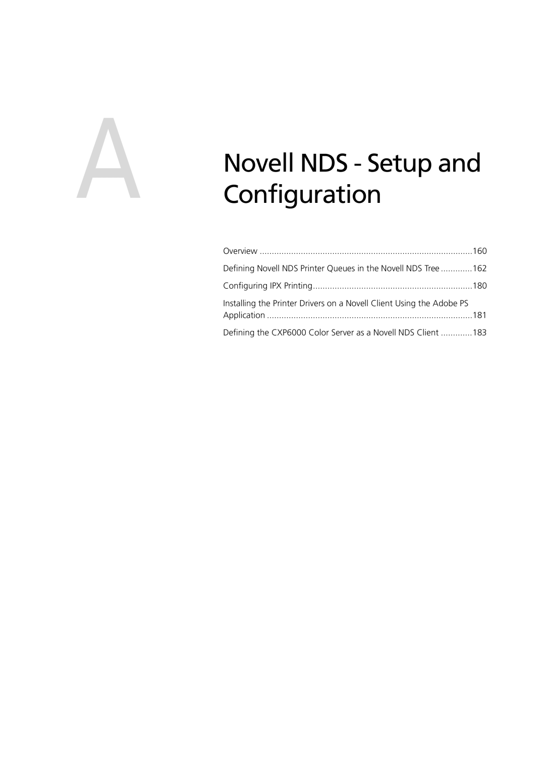 Xerox 6060 manual Novell NDS Setup and Configuration 