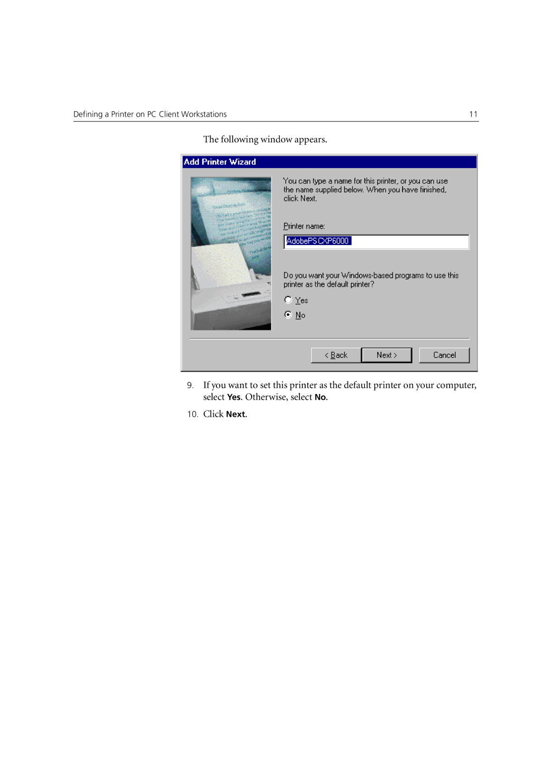 Xerox 6060 manual Defining a Printer on PC Client Workstations 