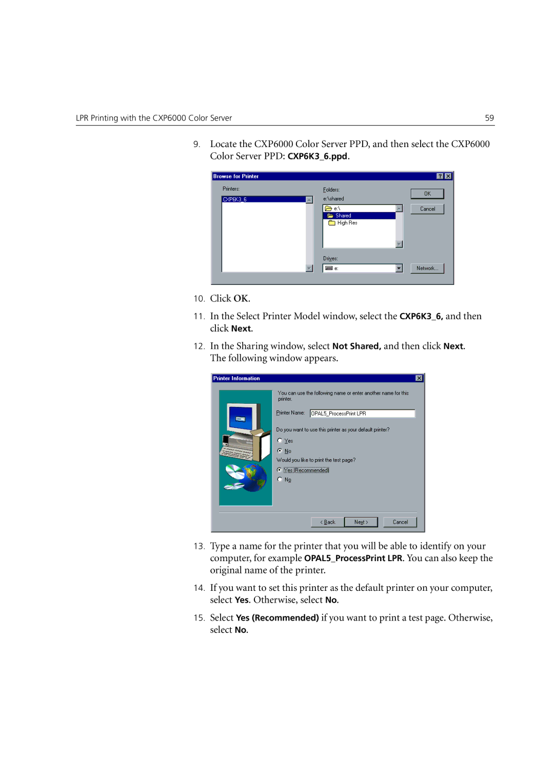 Xerox 6060 manual LPR Printing with the CXP6000 Color Server 