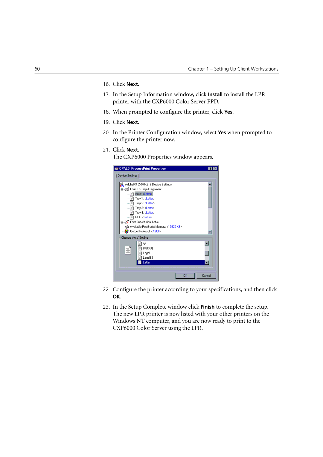 Xerox 6060 manual Setting Up Client Workstations 