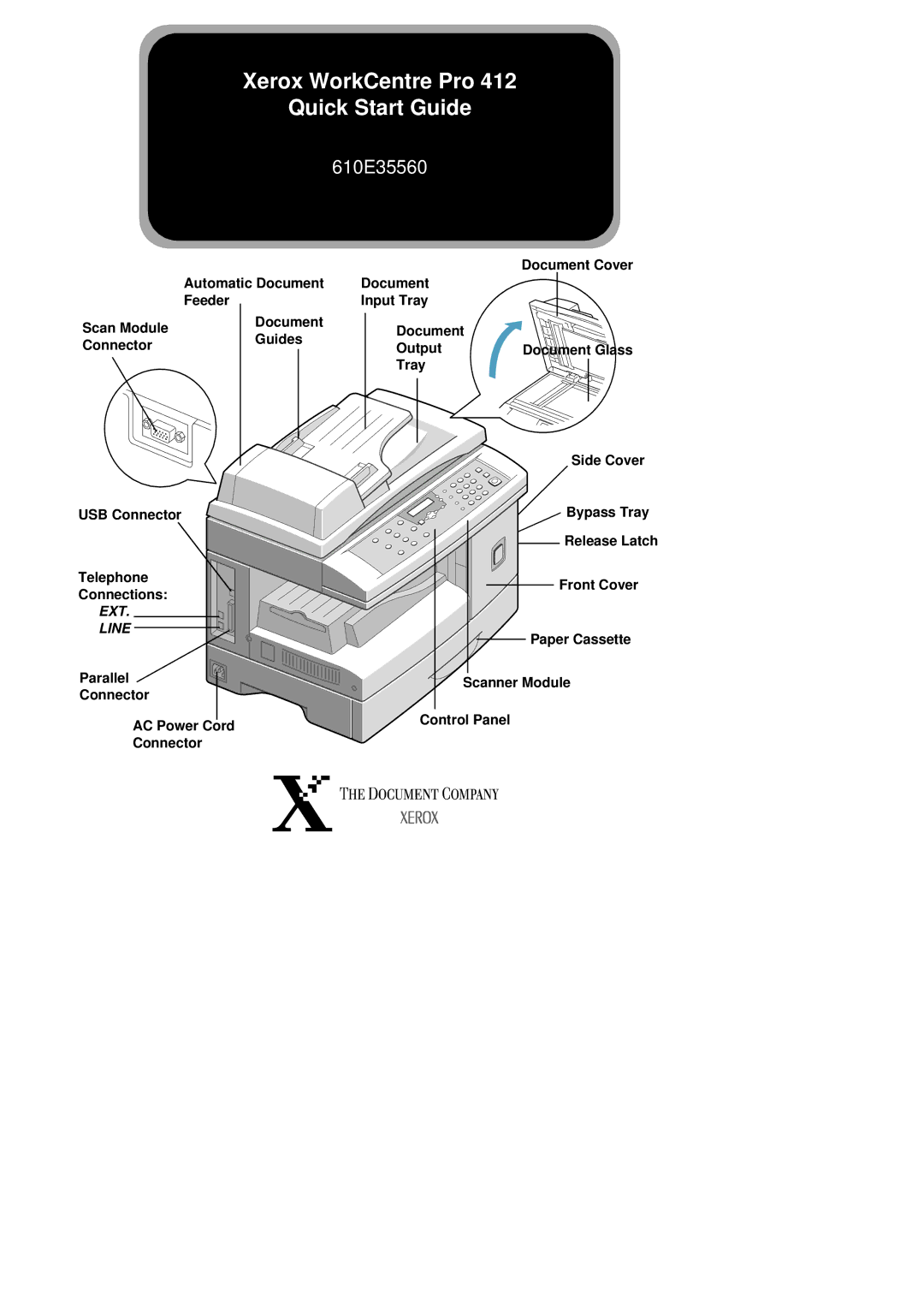 Xerox 610E35560 quick start Xerox WorkCentre Pro Quick Start Guide 