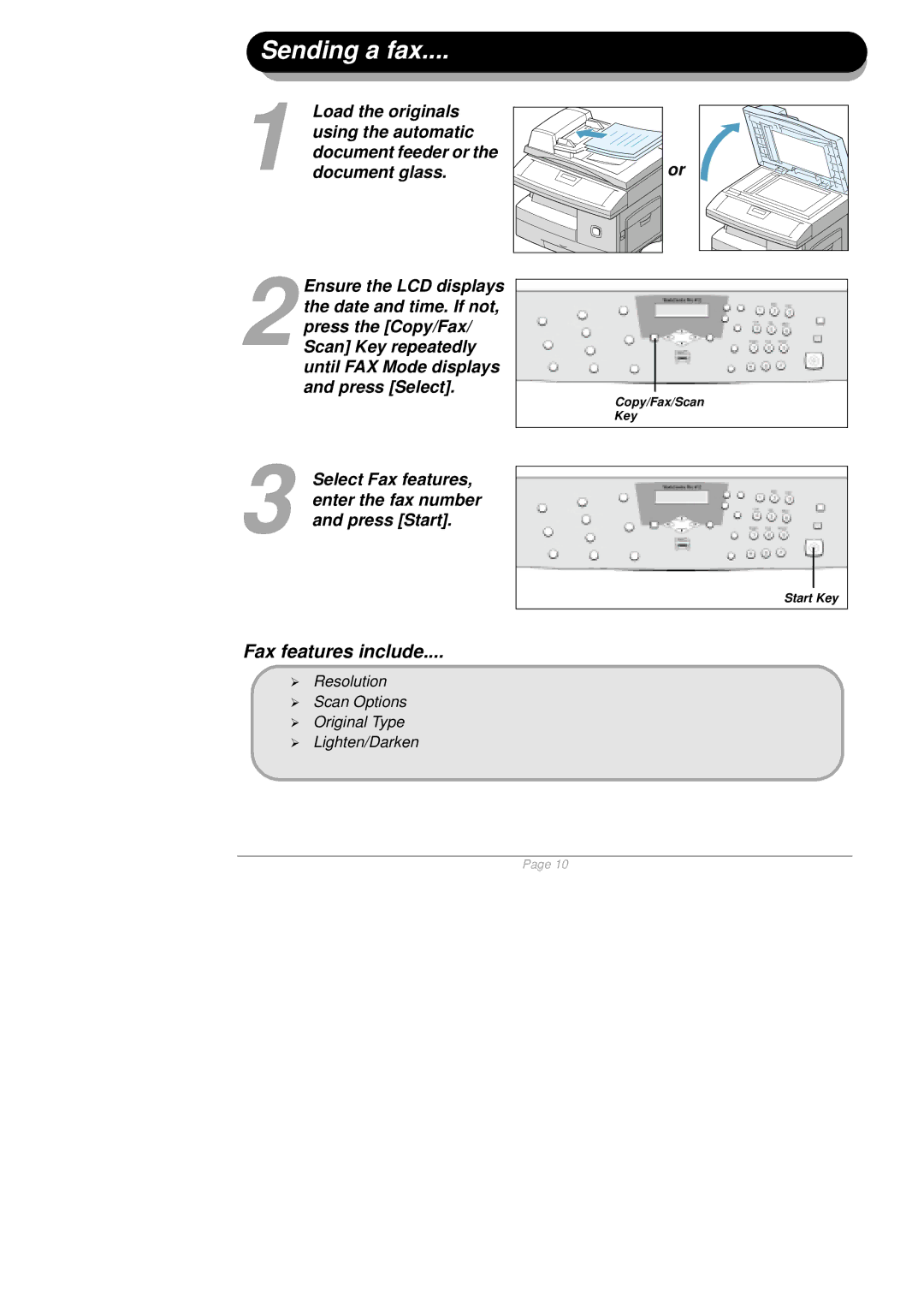 Xerox 610E35560 quick start Sending a fax 