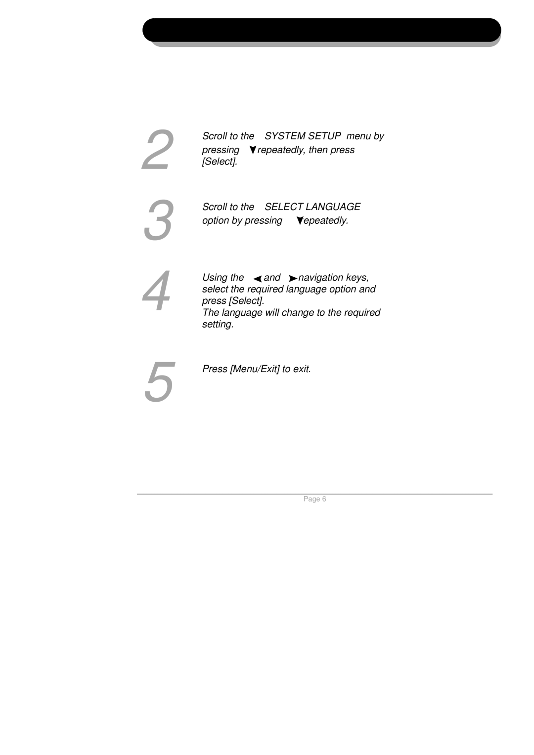 Xerox 610E35560 quick start Setting the language 