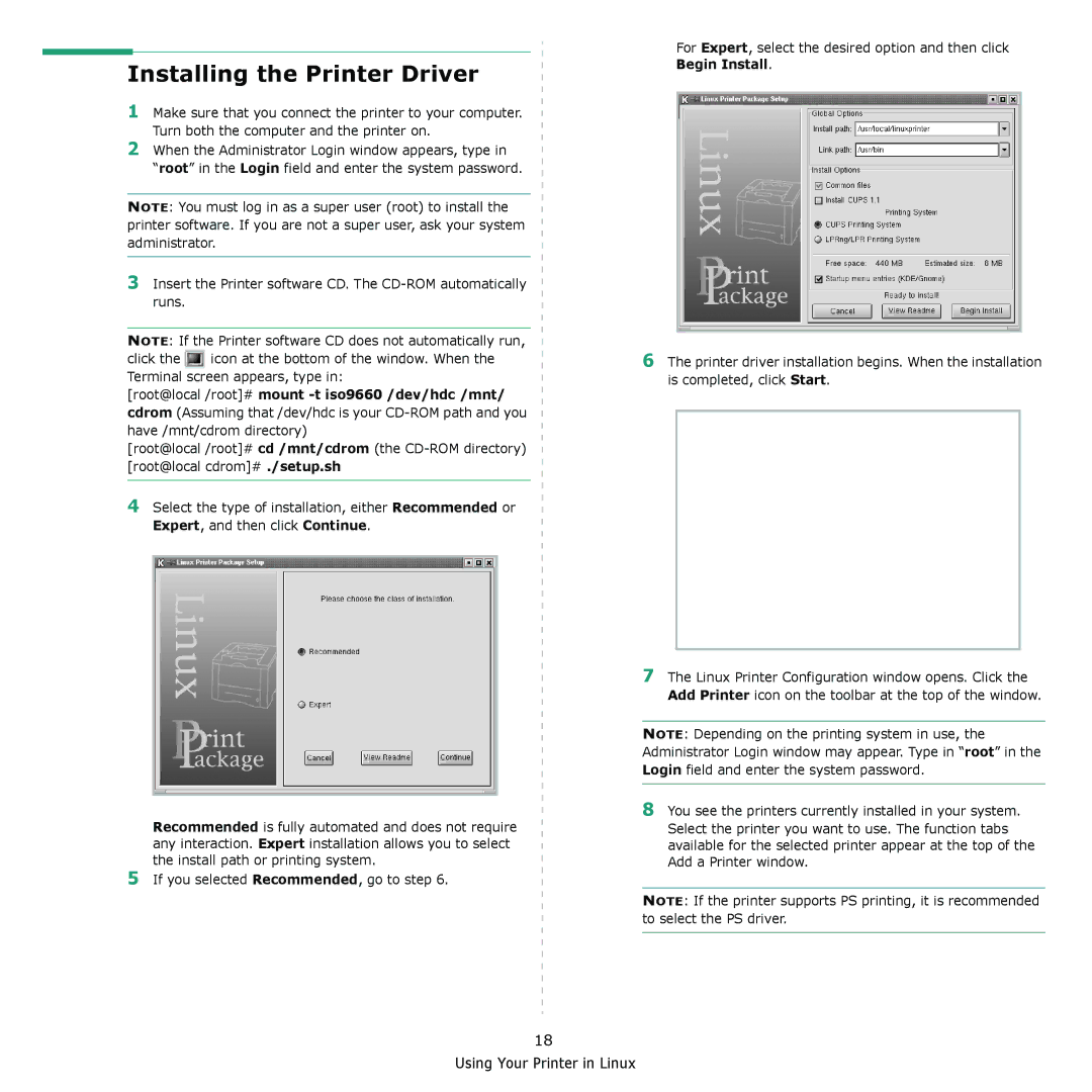 Xerox 6110 manual Installing the Printer Driver 