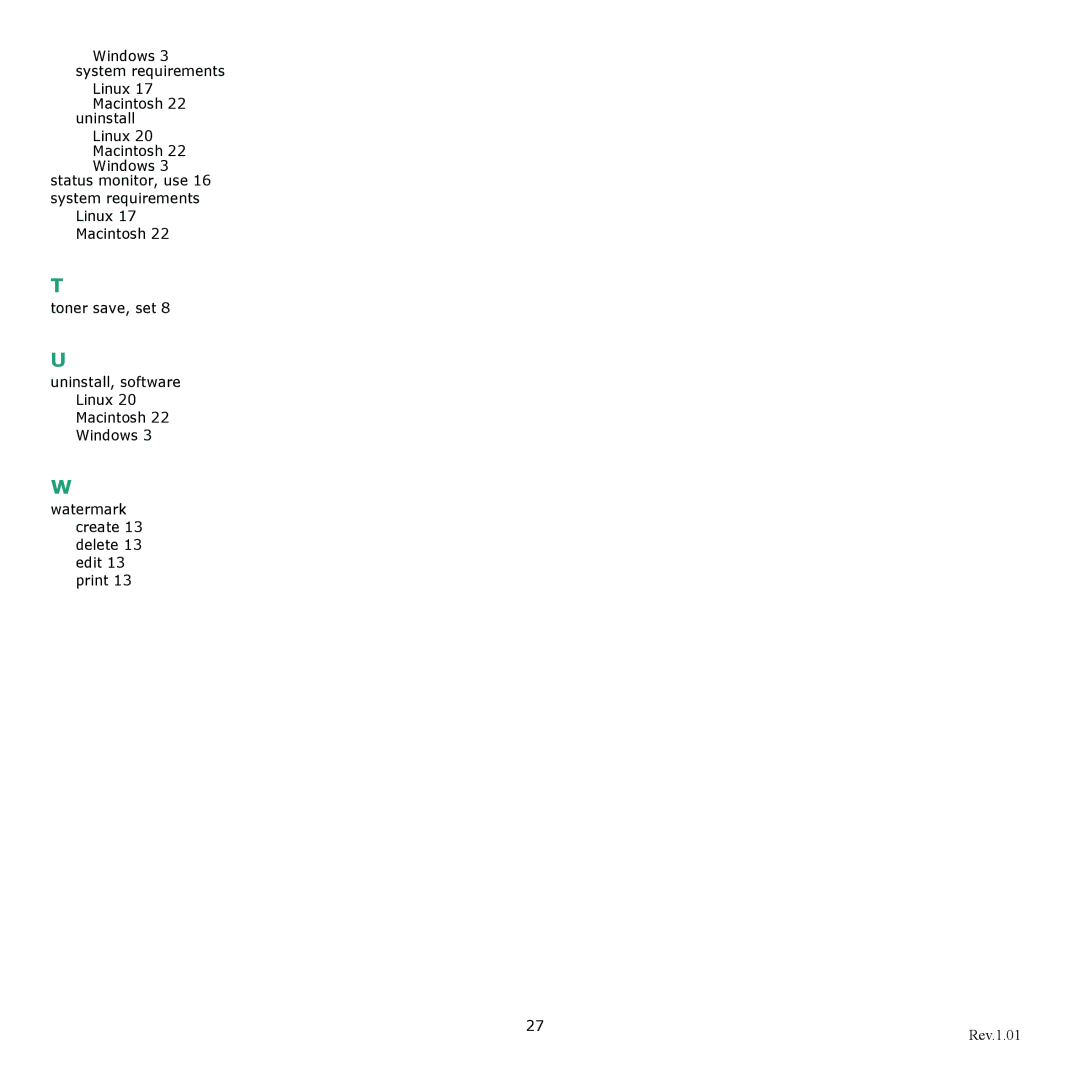 Xerox 6110 manual Rev.1.01 