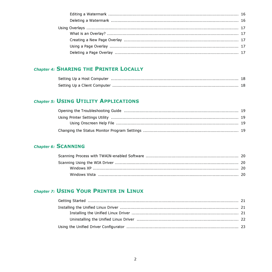 Xerox 6110MFP manual Sharing the Printer Locally 