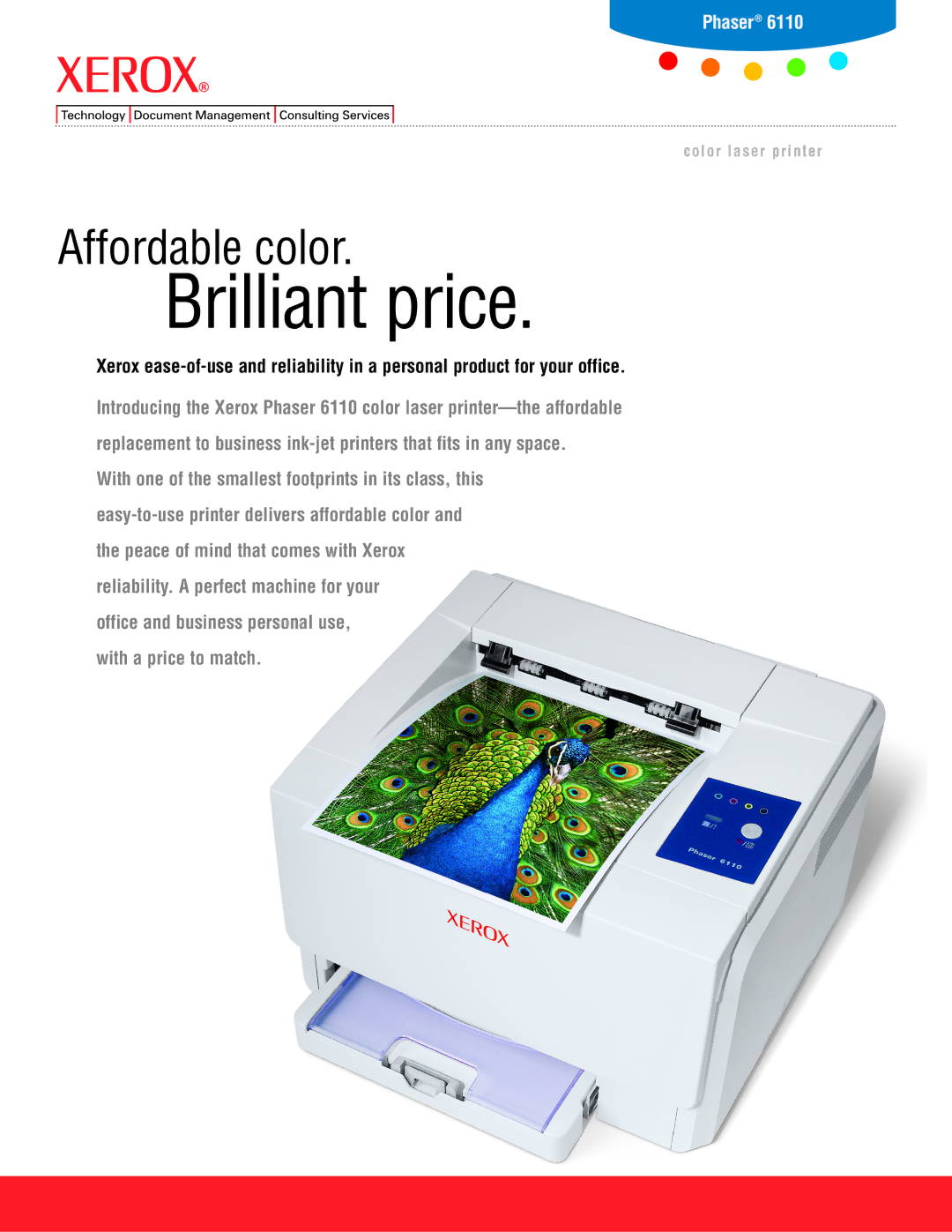 Xerox 6110N manual Brilliant price 