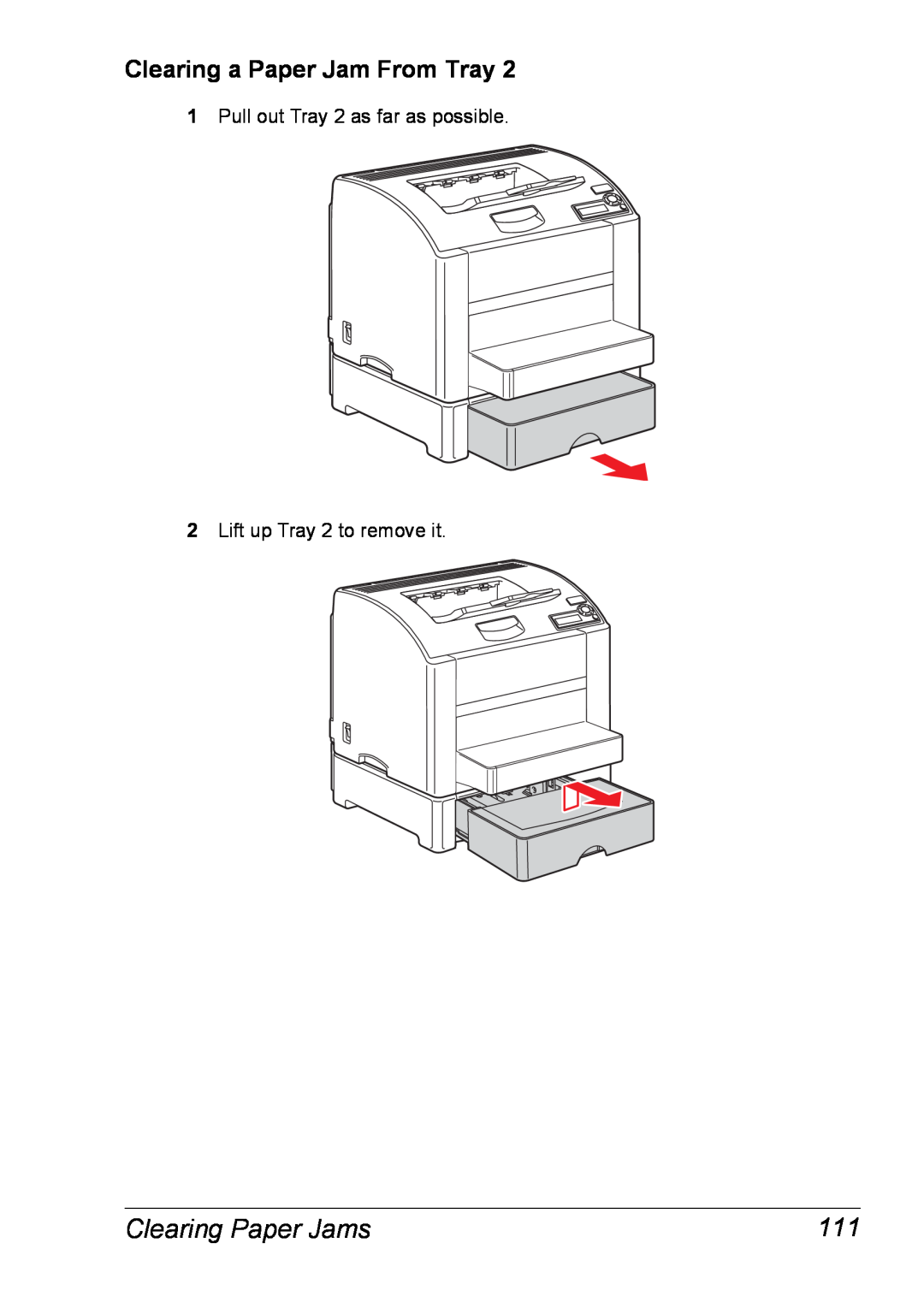 Xerox 6120 manual Clearing a Paper Jam From Tray, Clearing Paper Jams 
