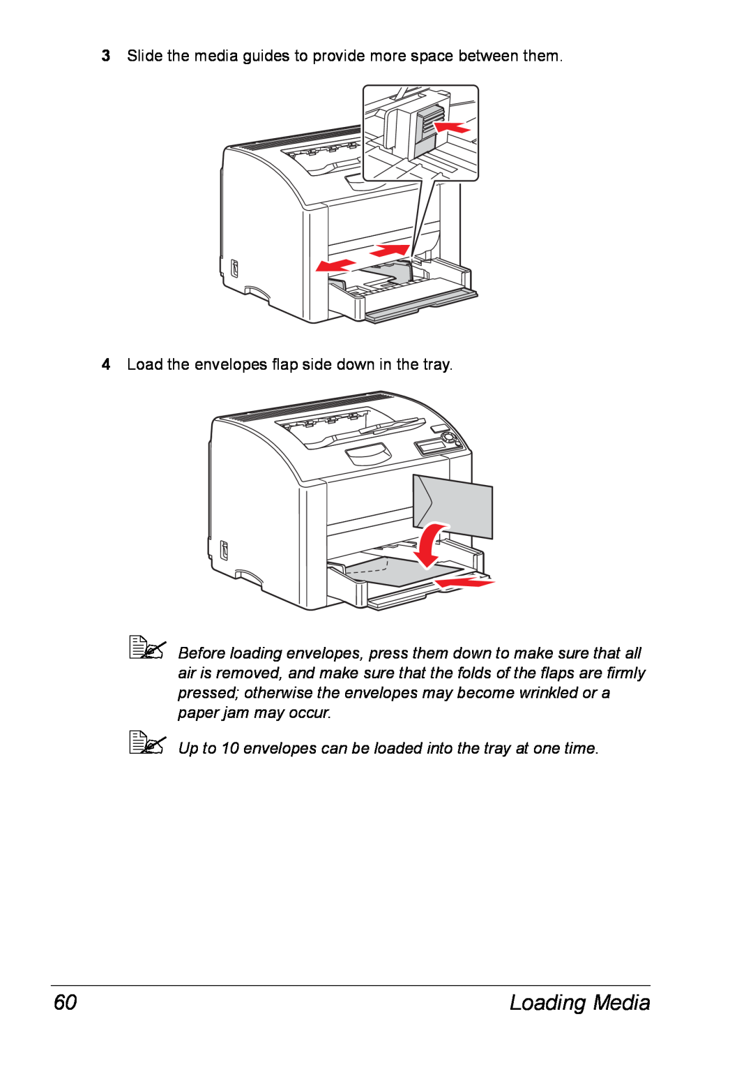 Xerox 6120 manual Loading Media, Slide the media guides to provide more space between them 
