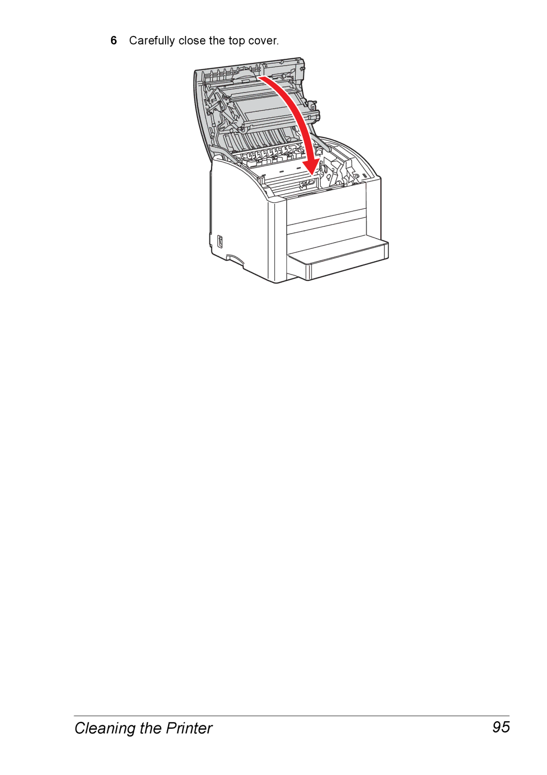 Xerox 6120 manual Carefully close the top cover 