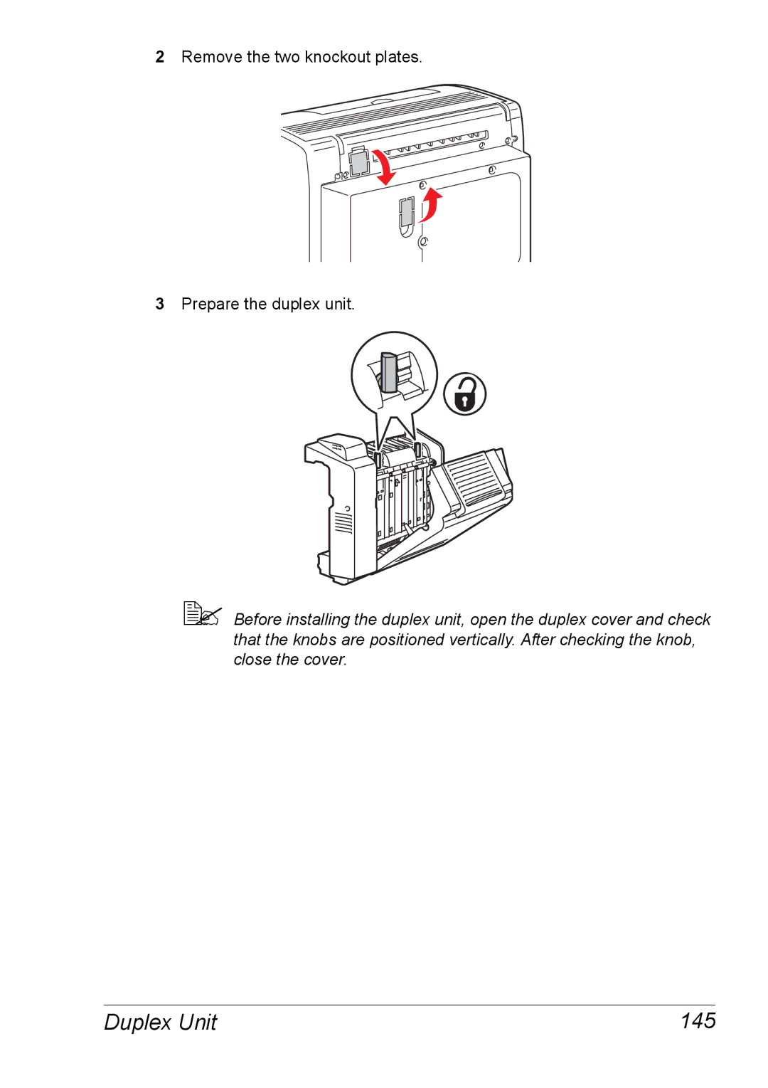 Xerox 6120 manual Duplex Unit 145 