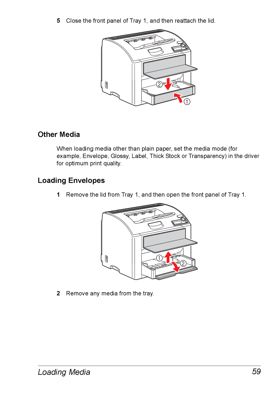 Xerox 6120 manual Other Media, Loading Envelopes 