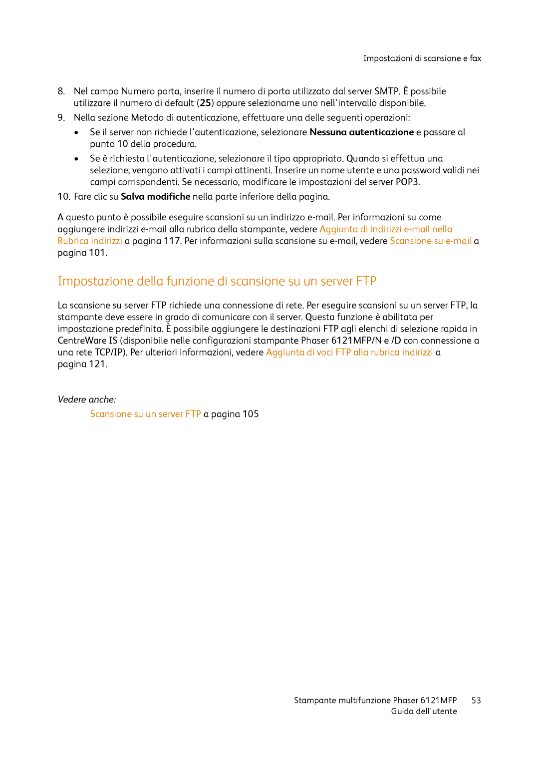 Xerox 6121MFP manual Impostazione della funzione di scansione su un server FTP 