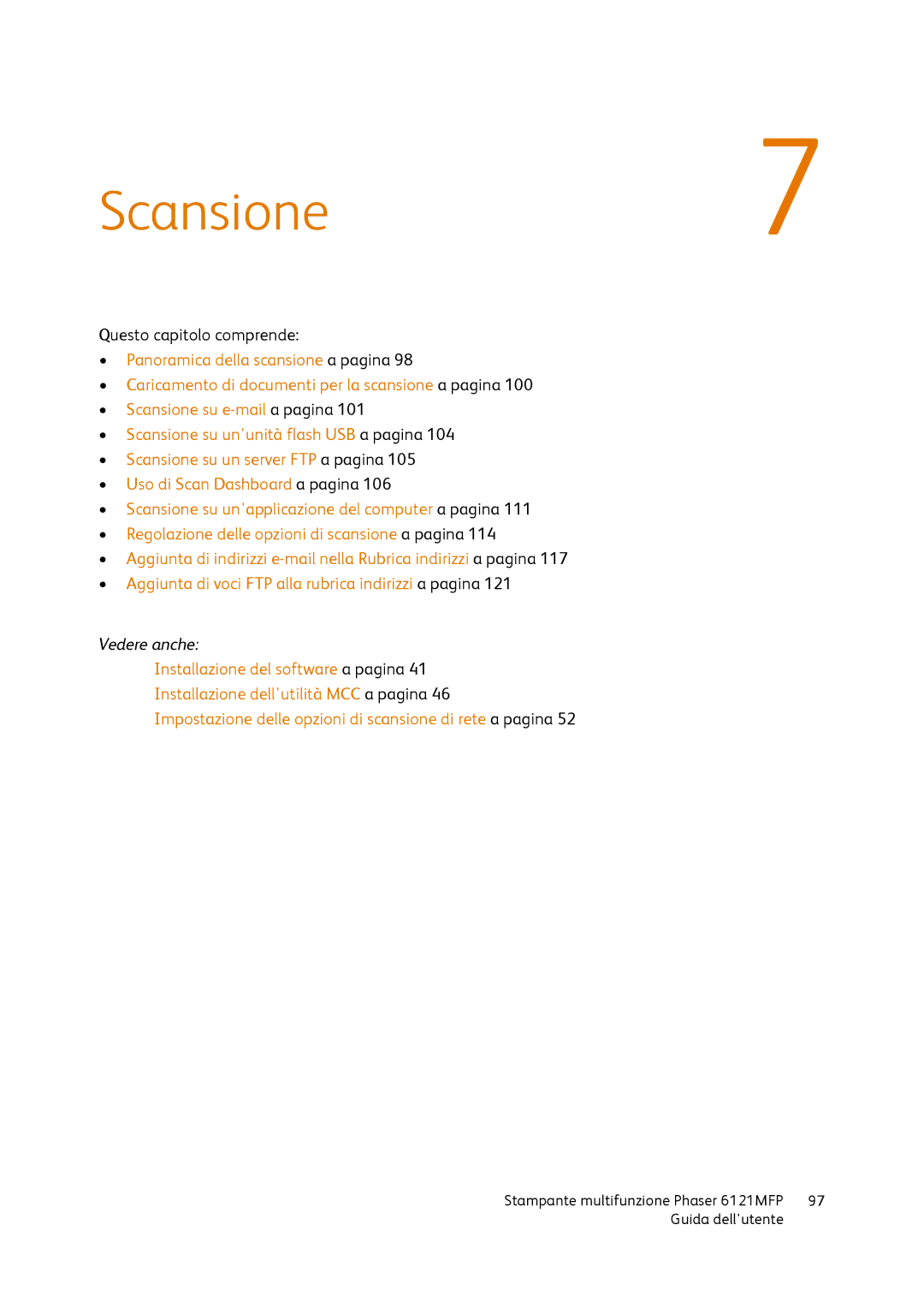 Xerox 6121MFP manual Scansione7 