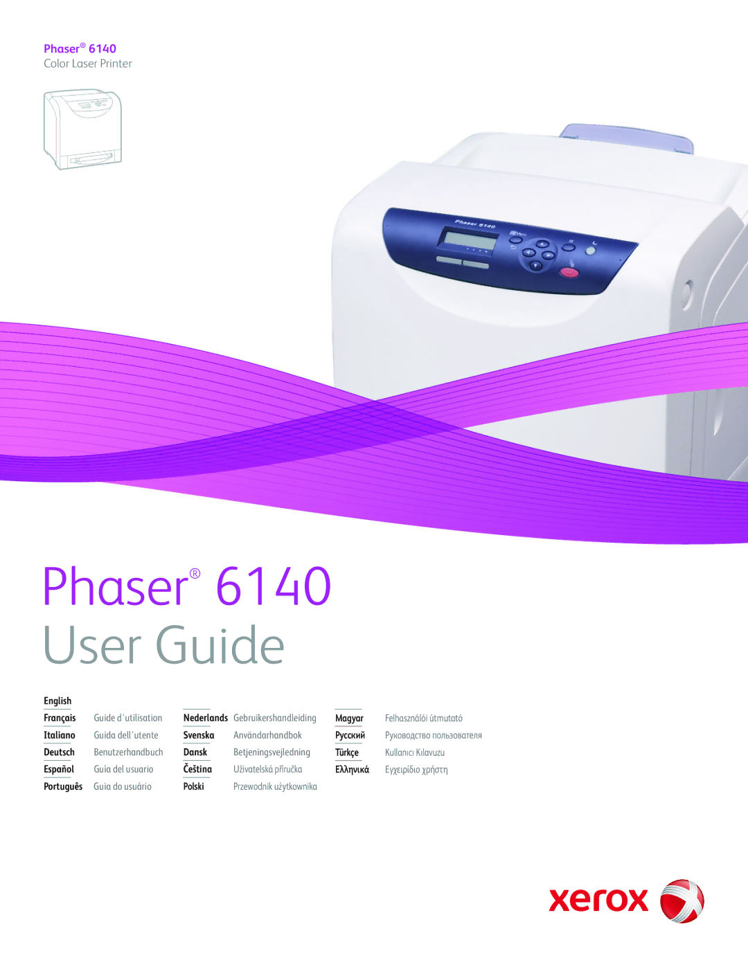 Xerox 6140 manual Phaser 