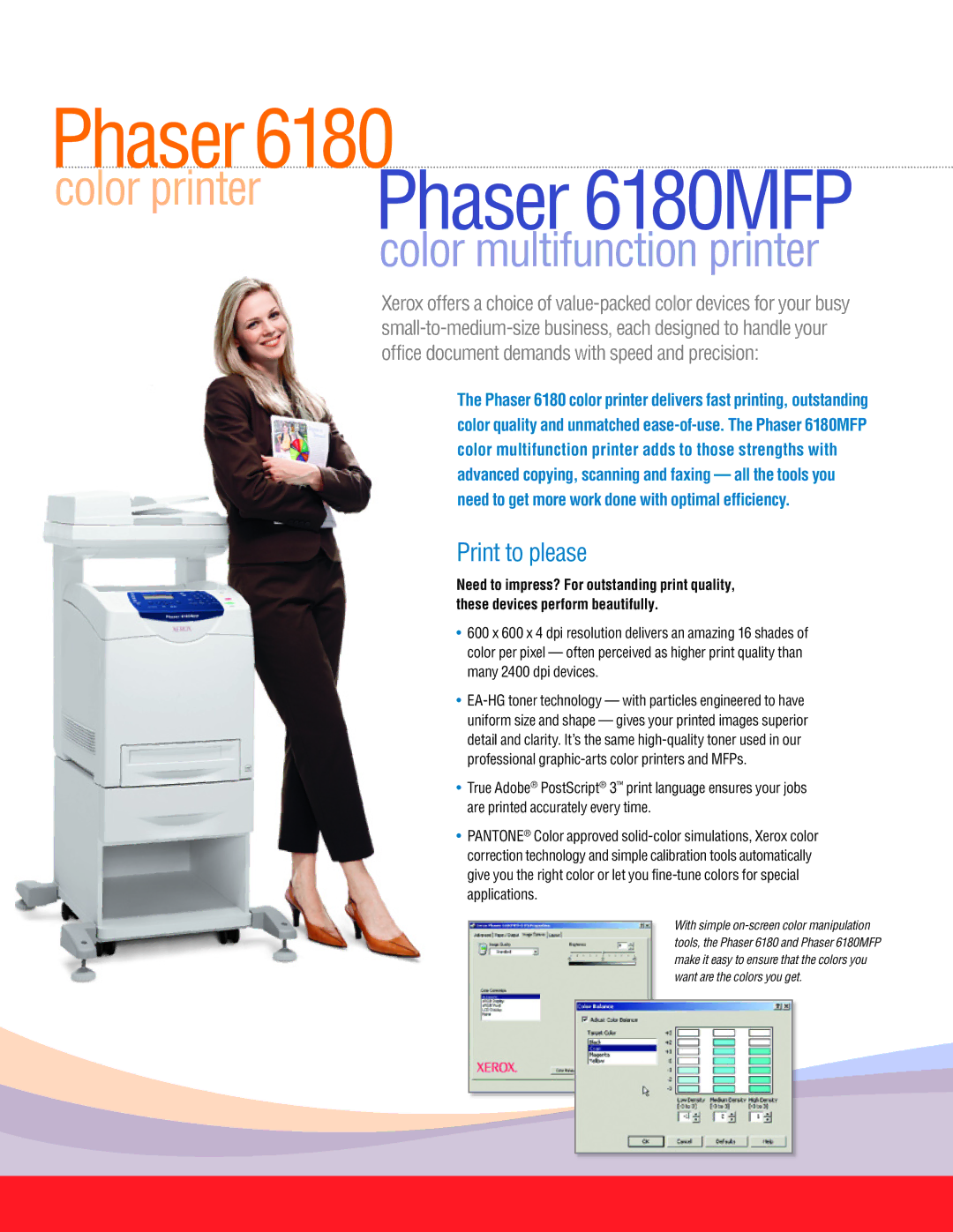 Xerox 6180 manual Phaser 