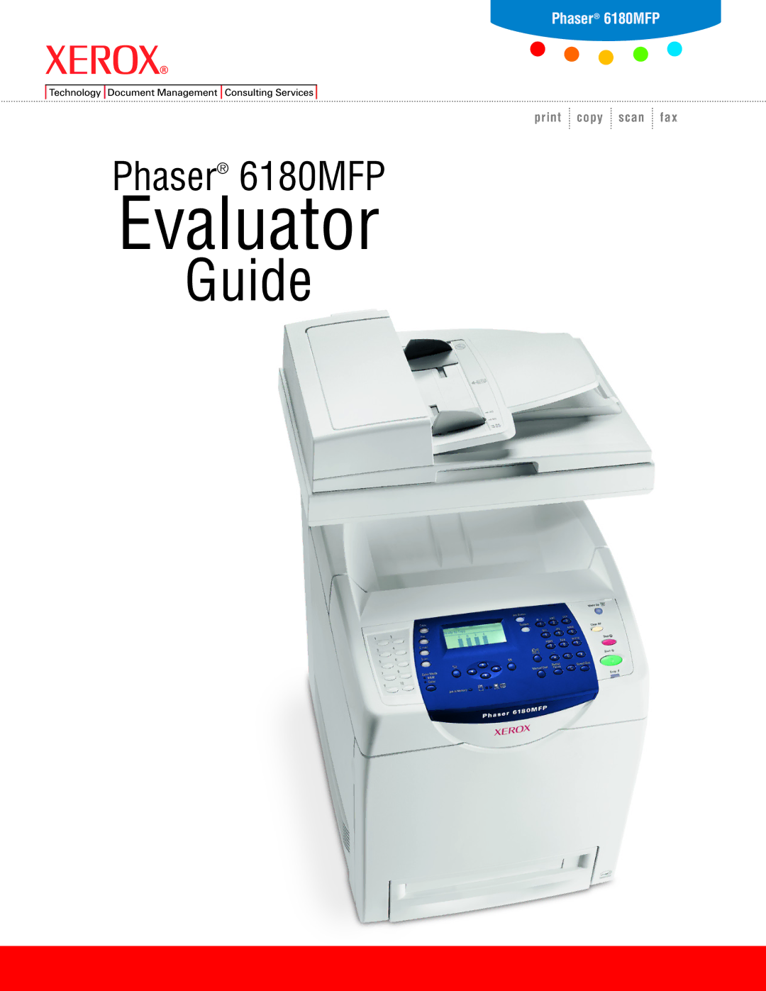 Xerox 6180MFP manual Evaluator 