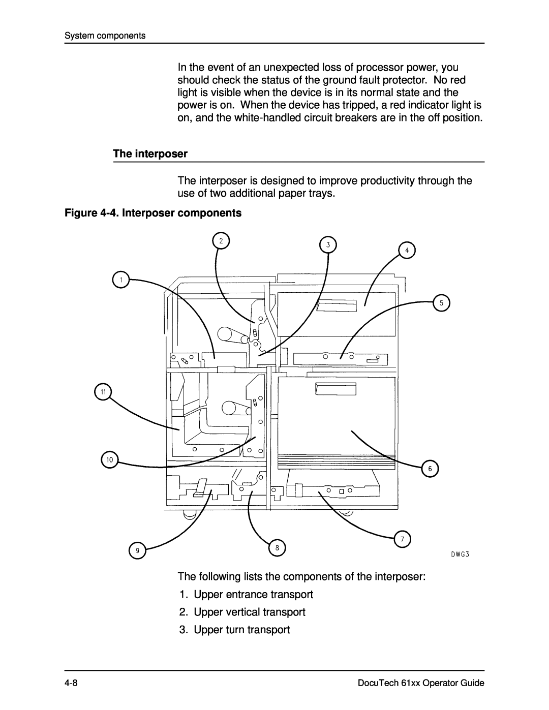 Xerox 61xx manual The interposer, 4. Interposer components 