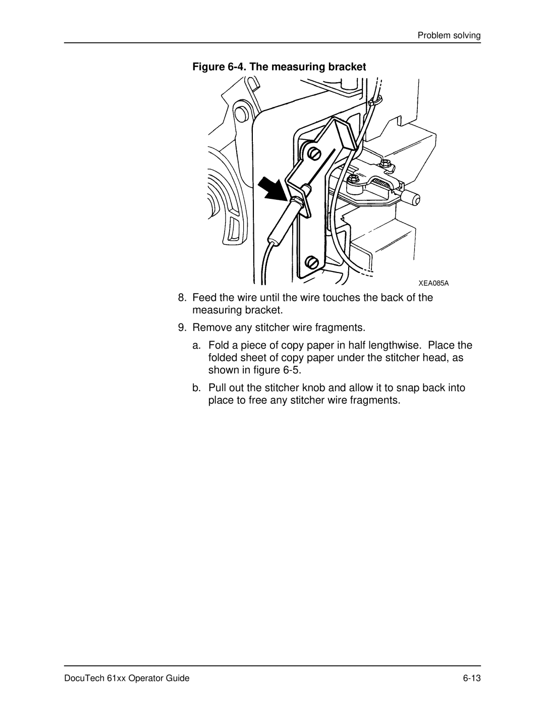 Xerox 61xx manual Measuring bracket 