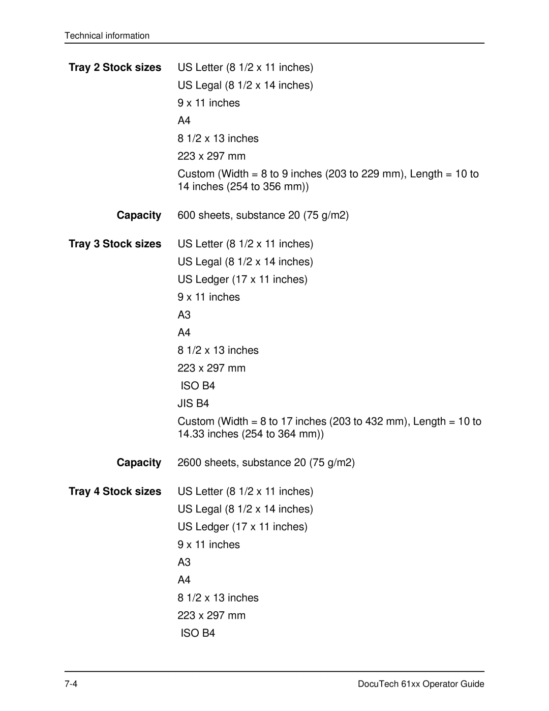 Xerox 61xx manual JIS B4 