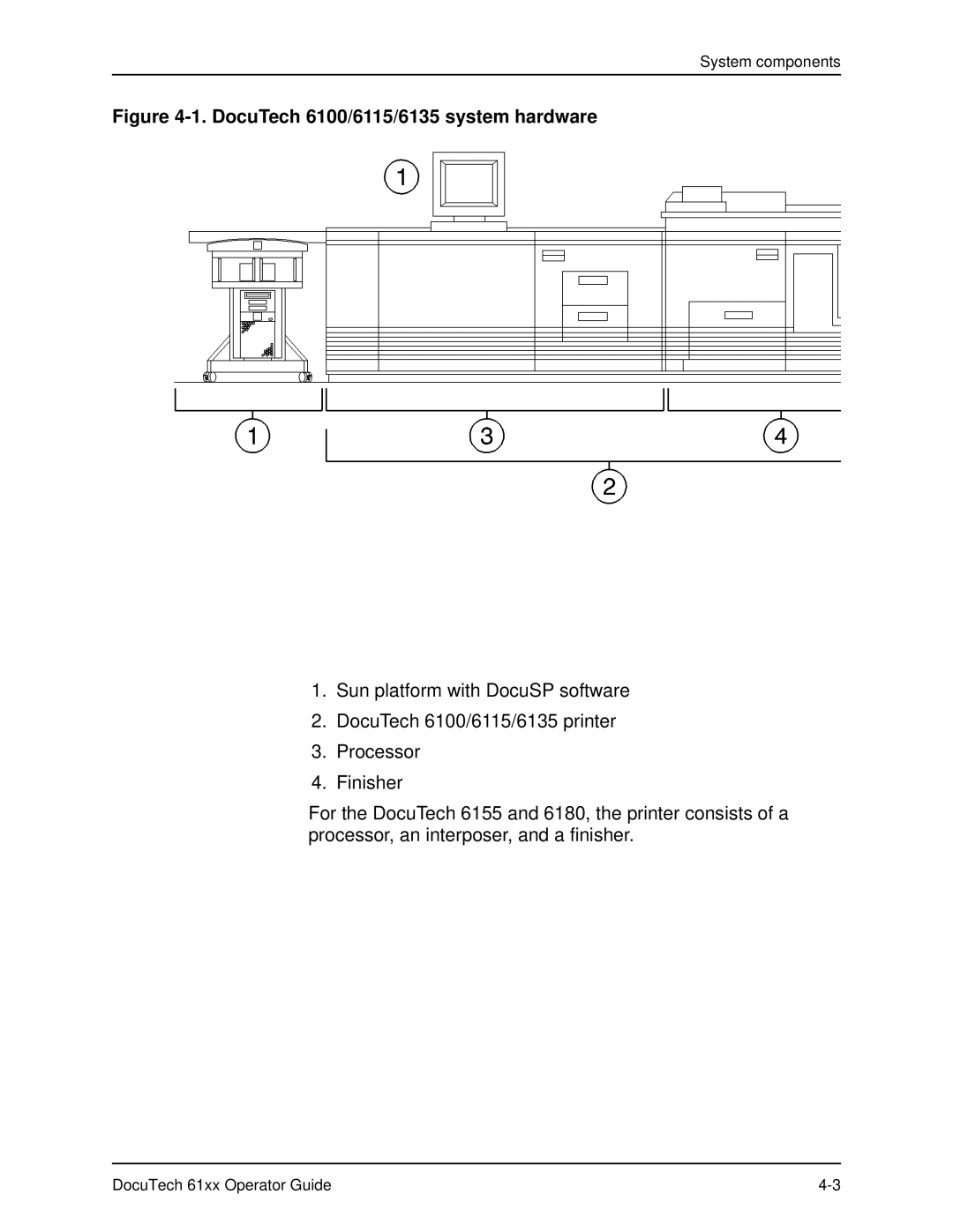 Xerox 61xx manual DocuTech 6100/6115/6135 system hardware 