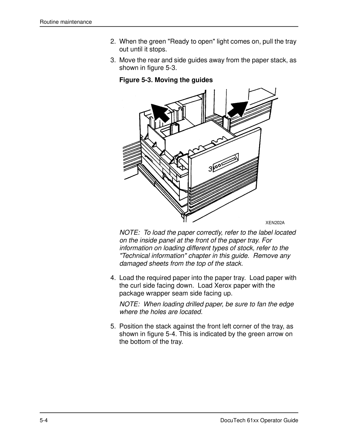 Xerox 61xx manual Moving the guides 