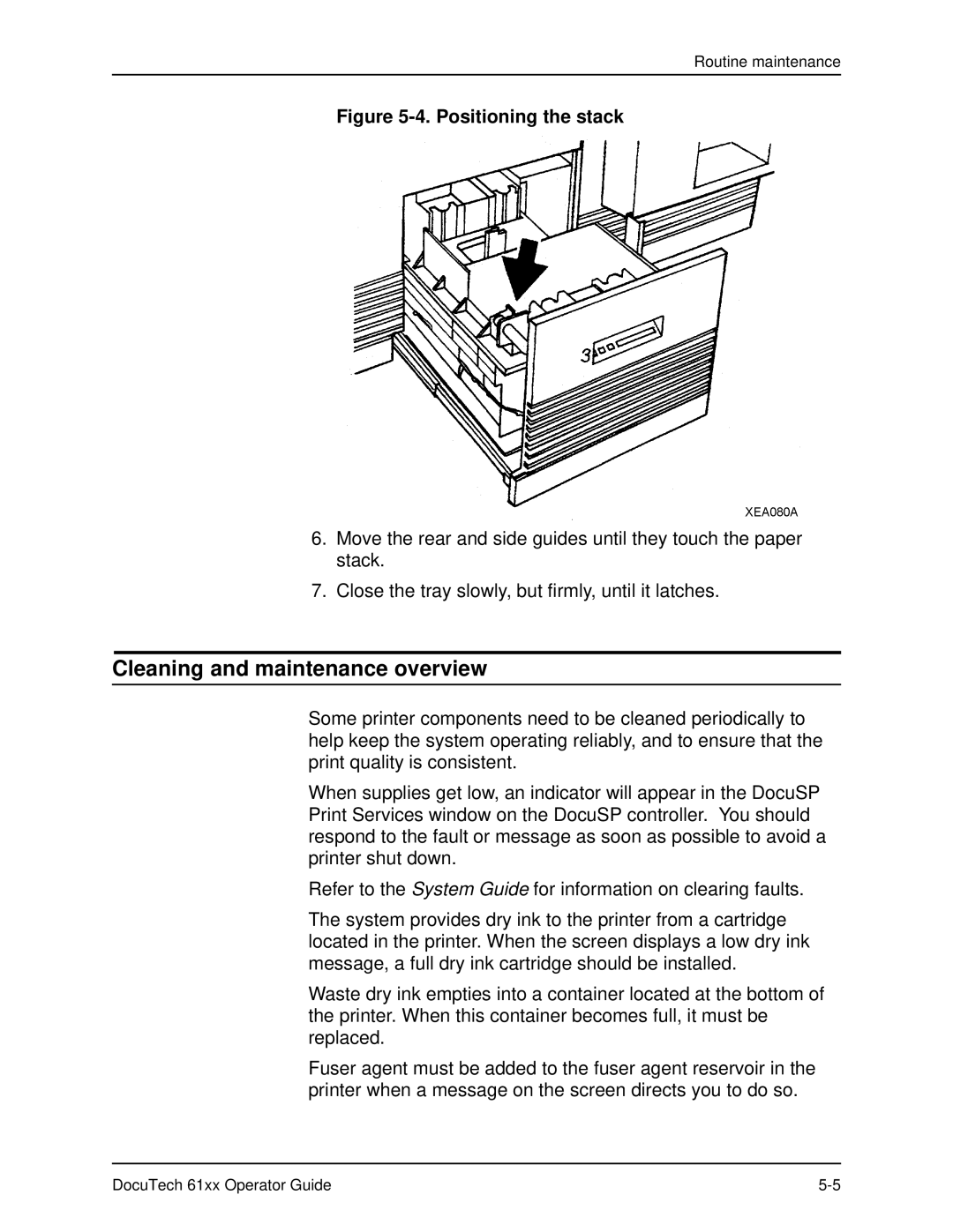 Xerox 61xx manual Cleaning and maintenance overview 