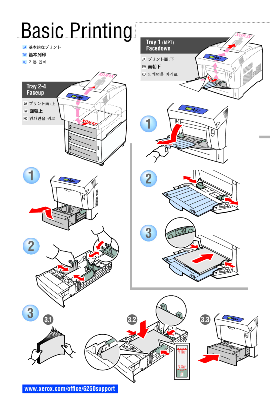 Xerox 6250 manual Basic Printing 